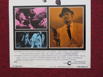 KILL! KILL! KILL! US INSERT (14"x 36") POSTER STEPHEN BOYD JAMES MASON 1972 Rendezvous Cinema Movie posters