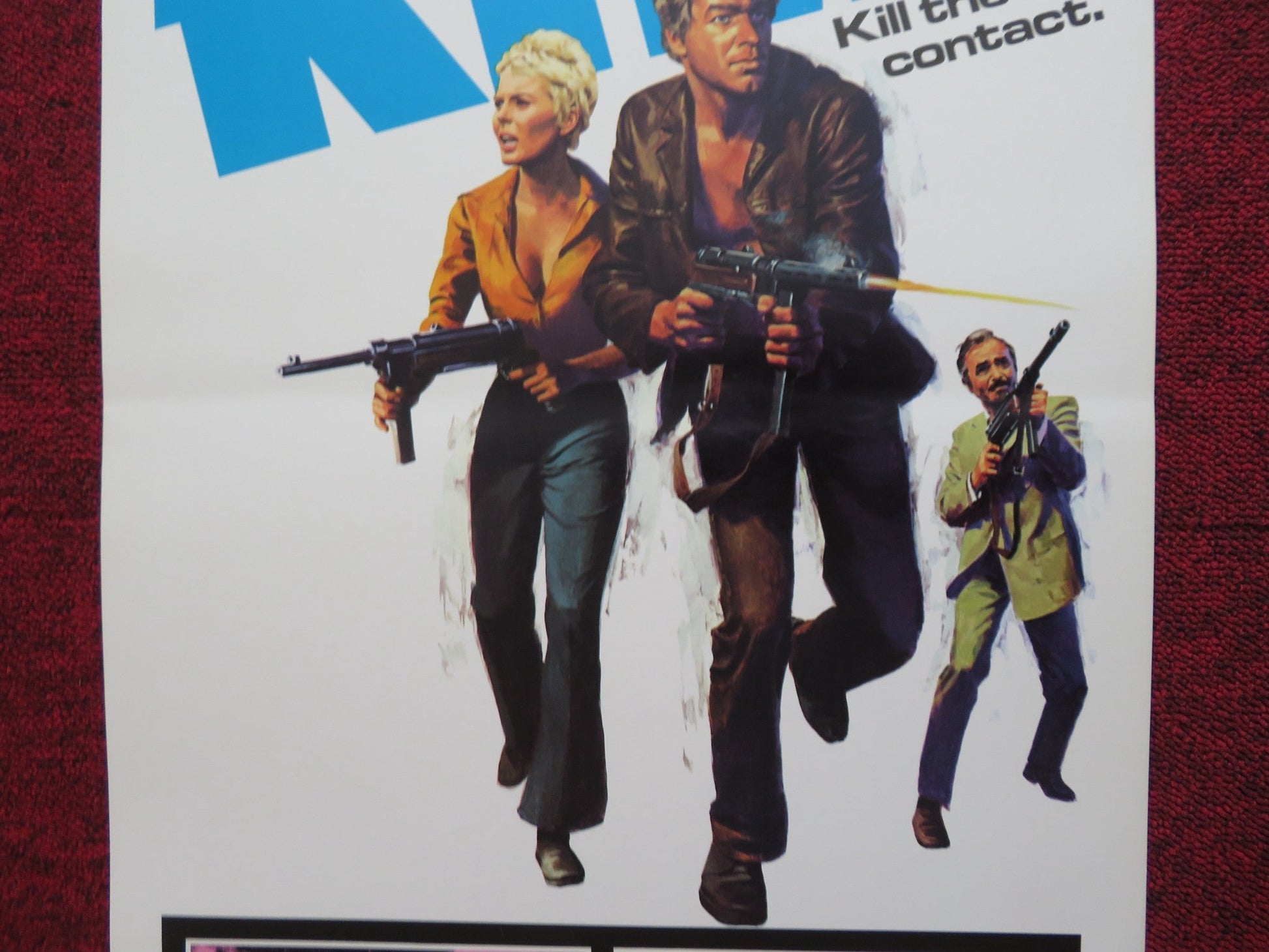 KILL! KILL! KILL! US INSERT (14"x 36") POSTER STEPHEN BOYD JAMES MASON 1972 Rendezvous Cinema Movie posters