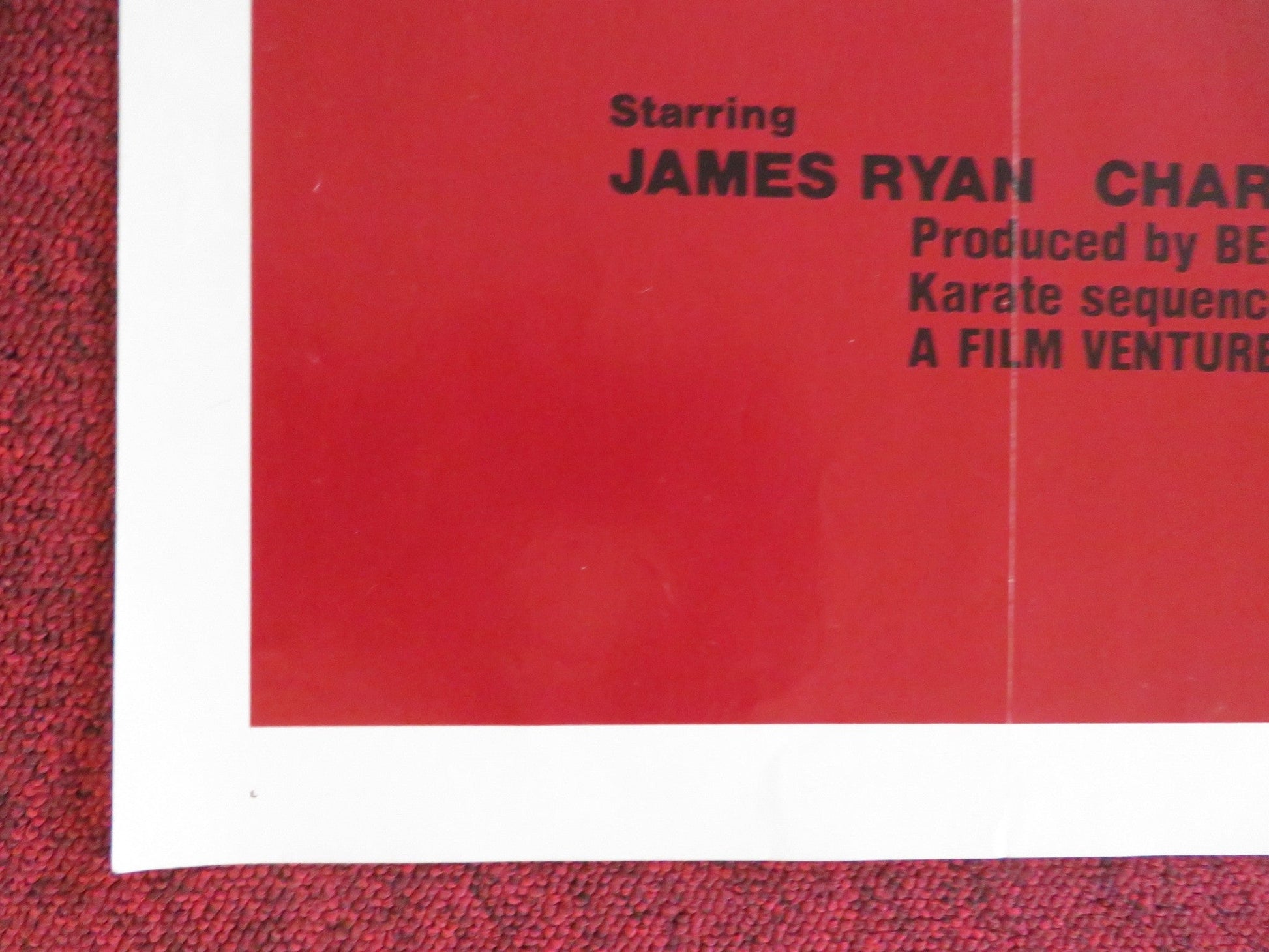 KILL OR BE KILLED / KARATE KILLER FOLDED US ONE SHEET POSTER JAMES RYAN 1980 Rendezvous Cinema Movie posters