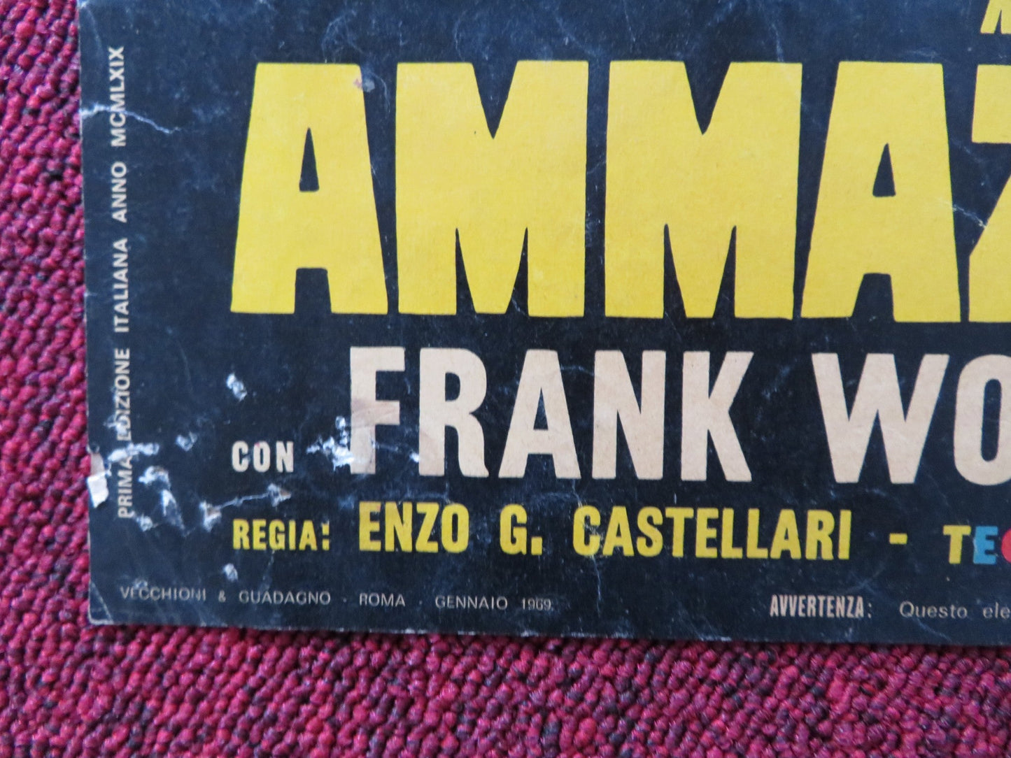 KILL THEM ALL AND COME BACK ALONE - A ITALIAN FOTOBUSTA POSTER C. CONNORS 1968 Rendezvous Cinema Movie posters