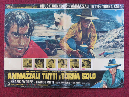 KILL THEM ALL AND COME BACK ALONE - B ITALIAN FOTOBUSTA POSTER C. CONNORS 1968 Rendezvous Cinema Movie posters