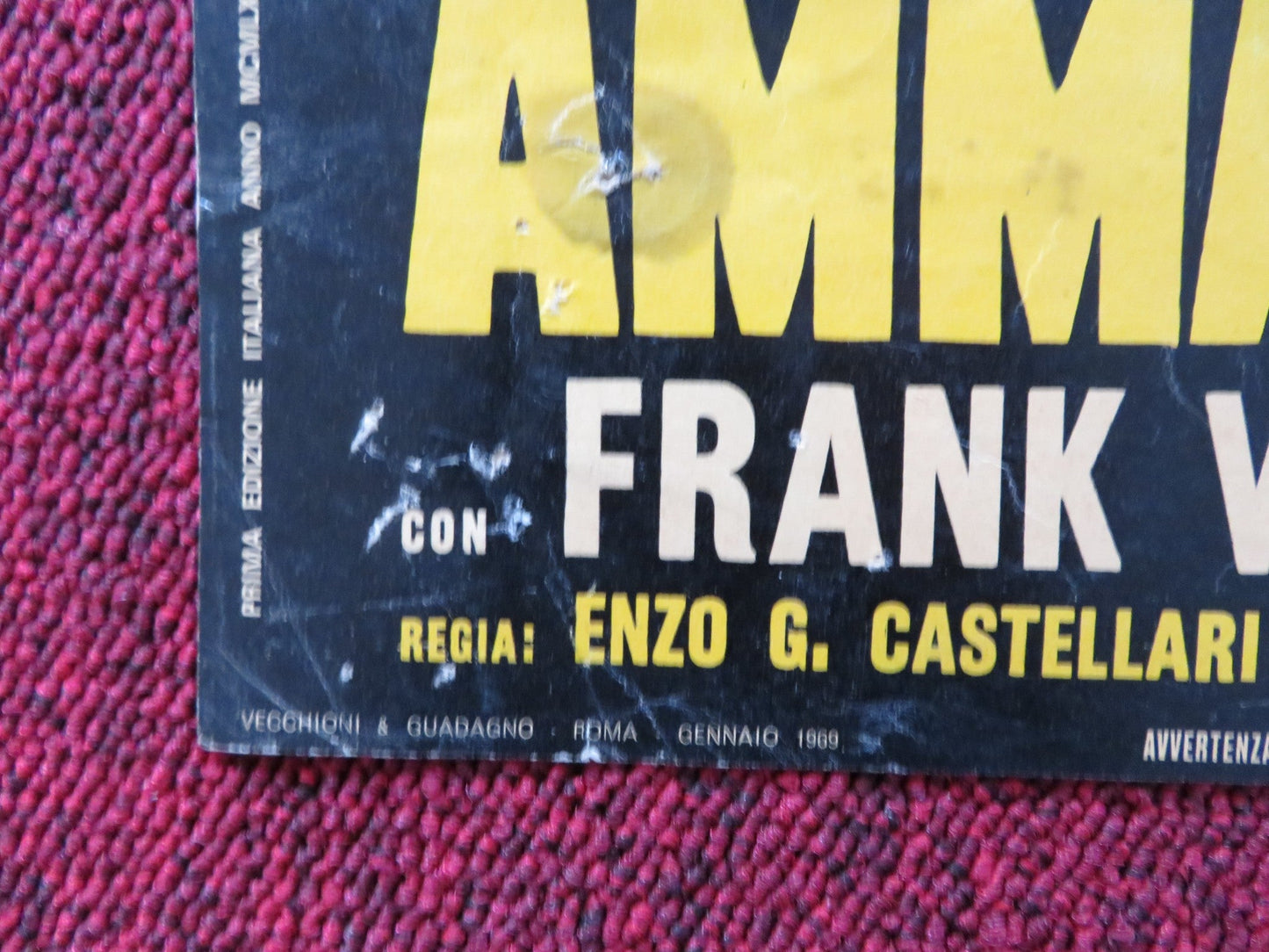 KILL THEM ALL AND COME BACK ALONE - C ITALIAN FOTOBUSTA POSTER C. CONNORS 1968 Rendezvous Cinema Movie posters