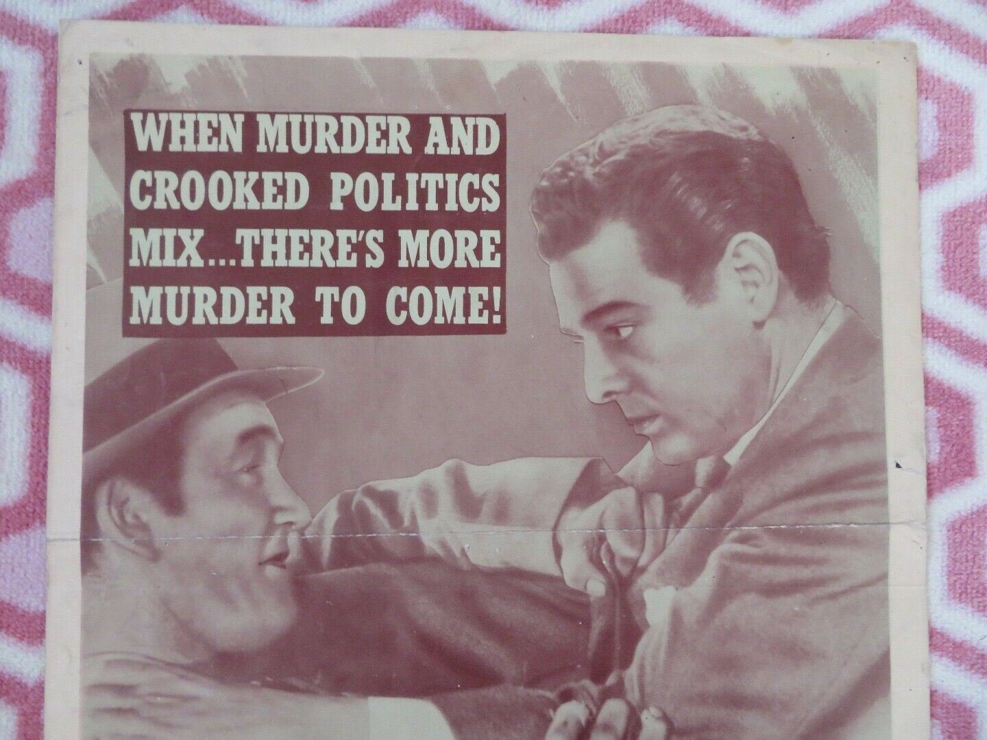 KILLER AT LARGE US INSERT (14"x 36") POSTER ROBERT LOWERY ANABEL SHAW 1947 Rendezvous Cinema Movie posters