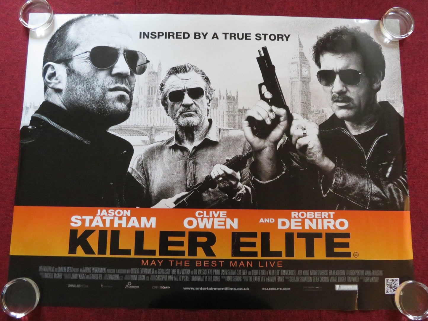 KILLER ELITE UK QUAD (30"x 40") ROLLED POSTER JASON STATHAM ROBERT DE NIRO 2011 Rendezvous Cinema Movie posters