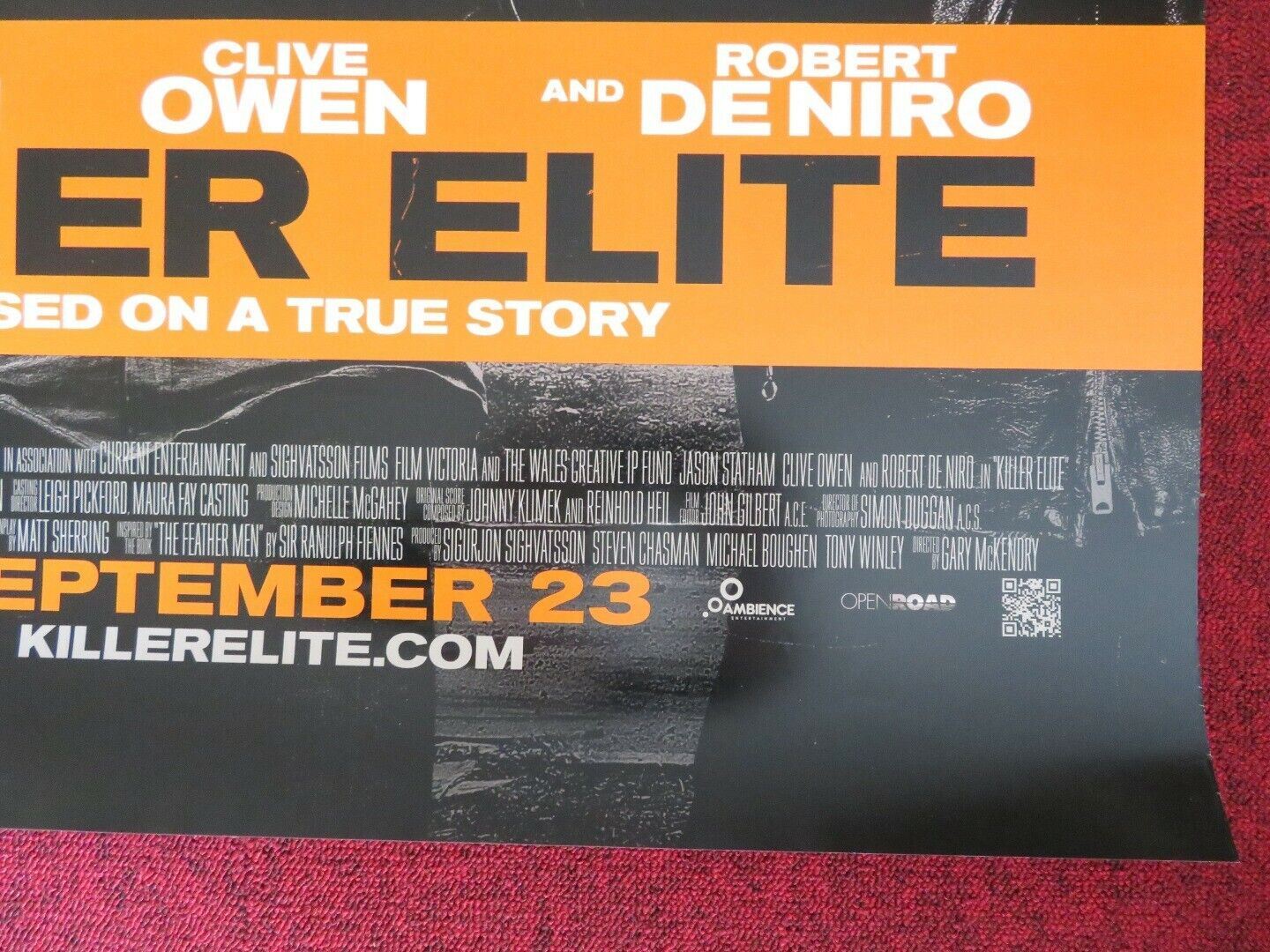 KILLER ELITE US ONE SHEET ROLLED POSTER CLIVE OWEN JASON STATHAM 2011 Movie posters