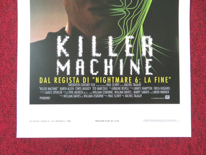 KILLER MACHINE ITALIAN LOCANDINA POSTER KAREN ALLEN CHRIS MULKEY 1994 Rendezvous Cinema Movie posters