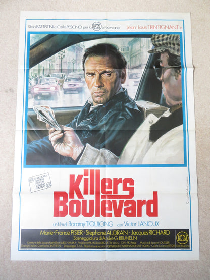 KILLERS BOULEVARD ITALIAN 2 FOGLIO POSTER VICTOR LANOUX J. L. TRINTIGNANT 1982 Rendezvous Cinema Movie posters