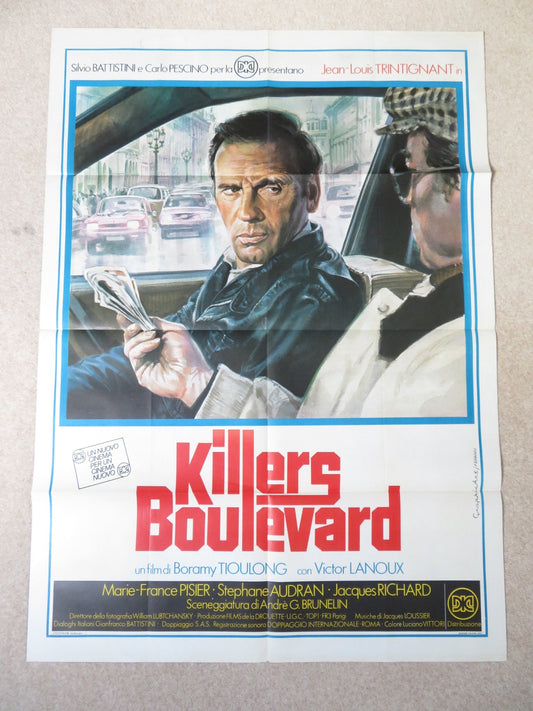KILLERS BOULEVARD ITALIAN 2 FOGLIO POSTER VICTOR LANOUX J. L. TRINTIGNANT 1982 Rendezvous Cinema Movie posters