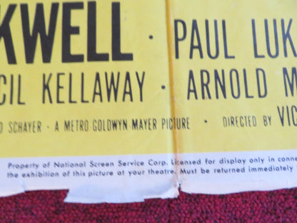 KIM FOLDED US ONE SHEET POSTER ERROL FLYNN DEAN STOCKWELL 1950 Rendezvous Cinema Movie posters