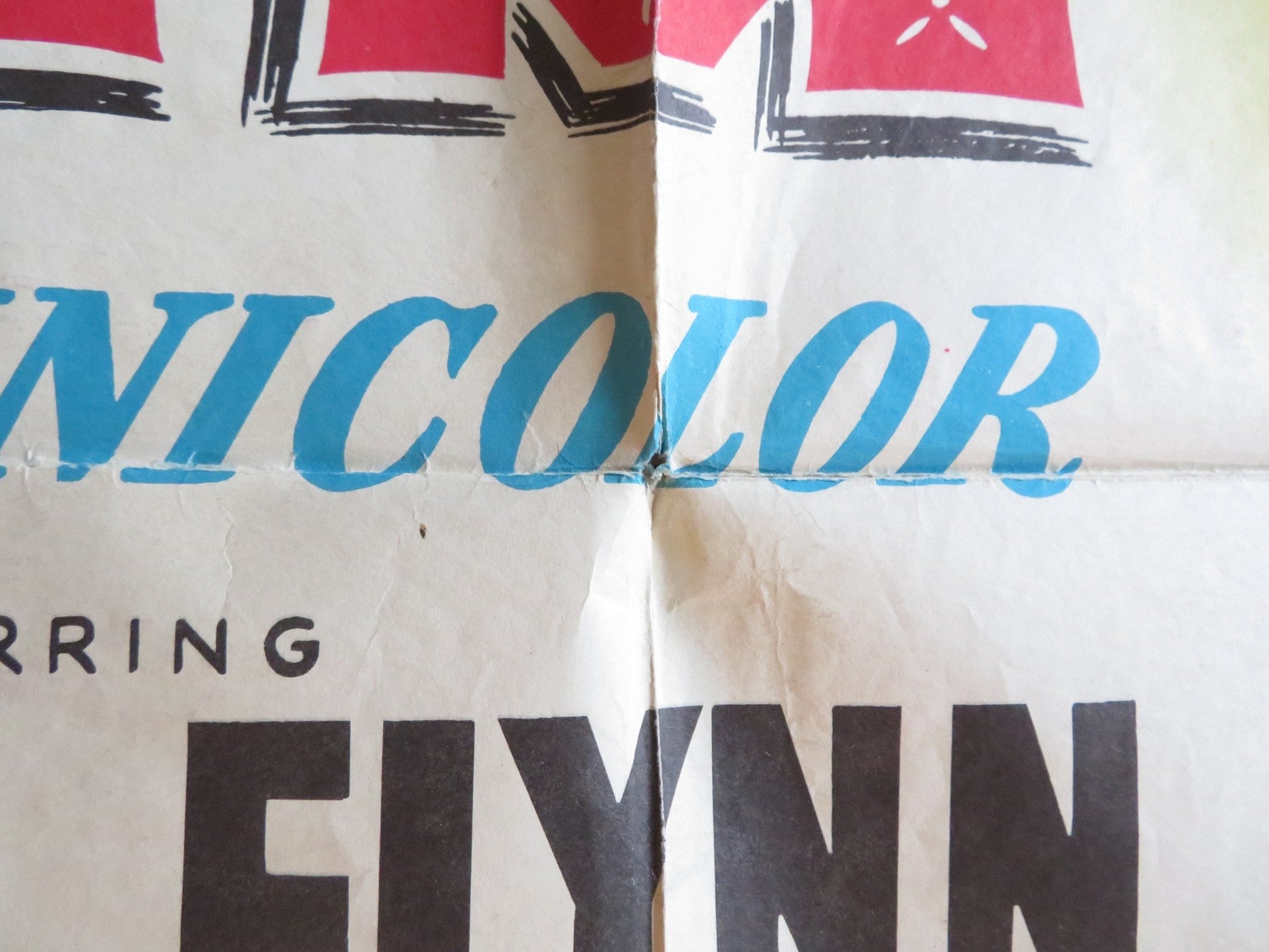 KIM FOLDED US ONE SHEET POSTER ERROL FLYNN DEAN STOCKWELL 1950 Rendezvous Cinema Movie posters