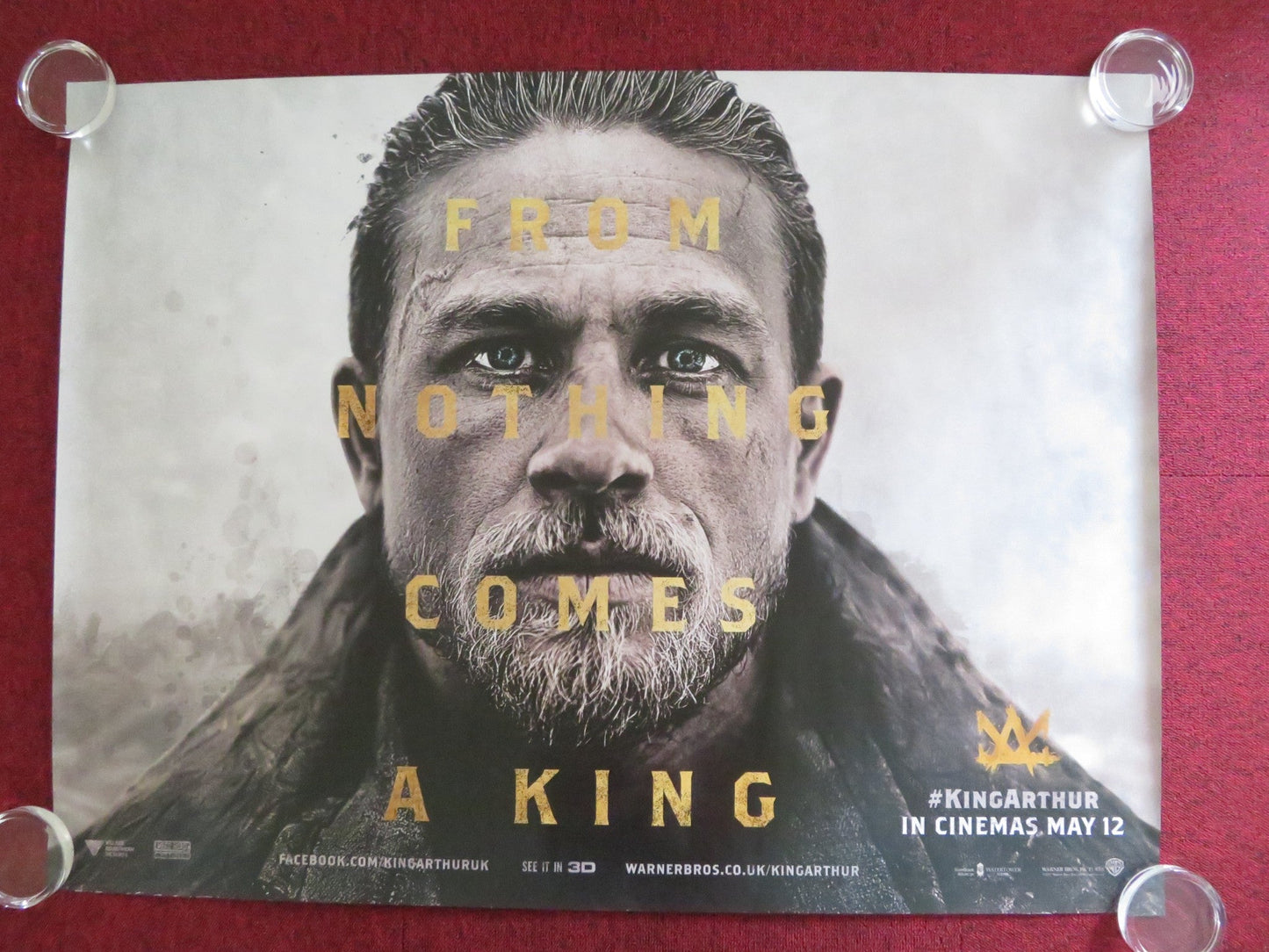 KING ARTHUR: LEGEND OF THE SWORD UK QUAD (30"x 40") ROLLED POSTER C. HUNNAM 2017 Rendezvous Cinema Movie posters
