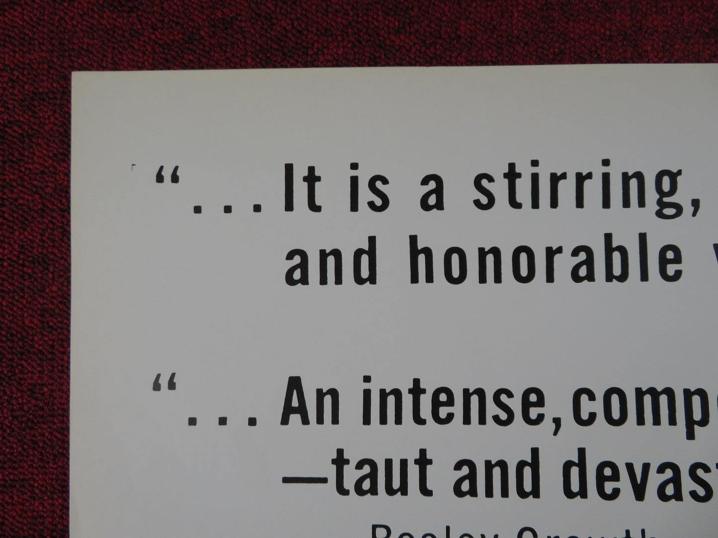 KING & COUNTRY FOLDED US ONE SHEET POSTER DIRK BOGARDE TOM COURTENAY 1966 Rendezvous Cinema Movie posters