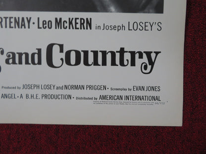 KING & COUNTRY FOLDED US ONE SHEET POSTER DIRK BOGARDE TOM COURTENAY 1966 Rendezvous Cinema Movie posters