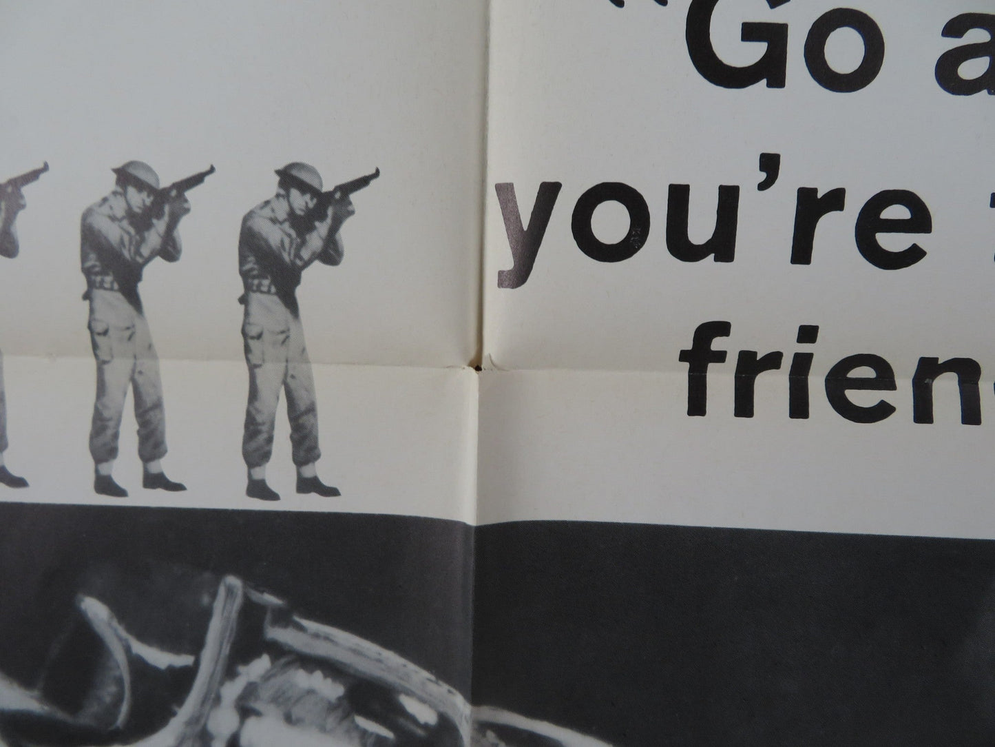 KING & COUNTRY FOLDED US ONE SHEET POSTER DIRK BOGARDE TOM COURTENAY 1966 Rendezvous Cinema Movie posters