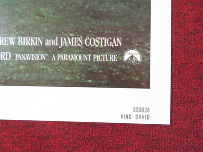 KING DAVID FOLDED US ONE SHEET POSTER RICHARD GERE EDWARD WOODWARD 1985 Rendezvous Cinema Movie posters