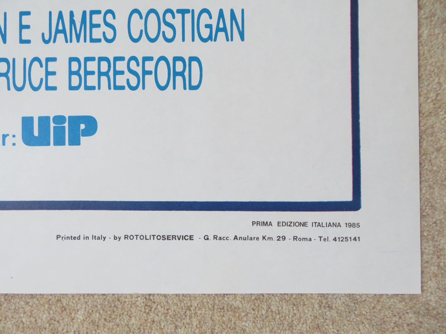 KING DAVID ITALIAN 2 FOGLIO POSTER RICHARD GERE EDWARD WOODWARD 1985 Rendezvous Cinema Movie posters