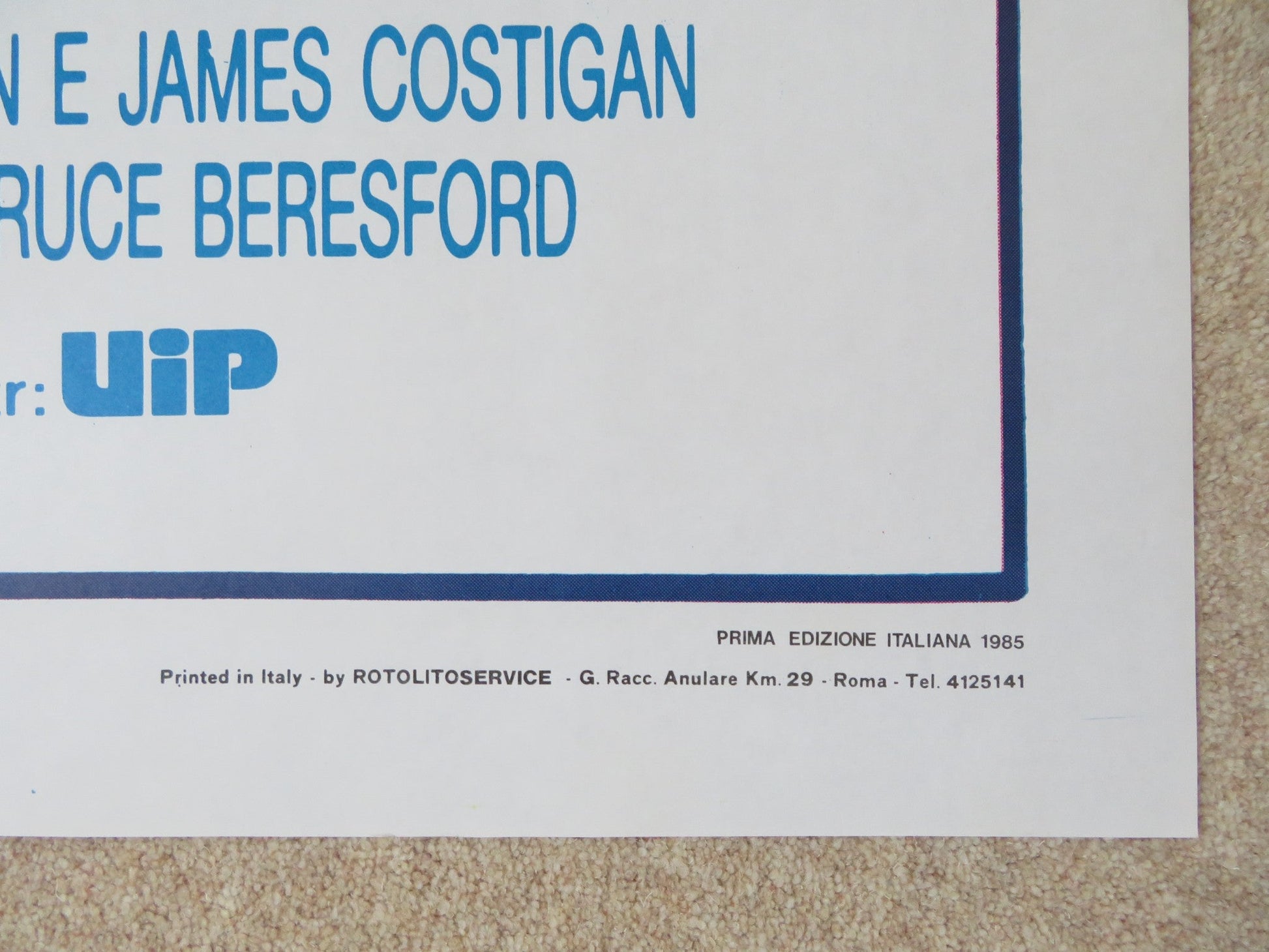 KING DAVID ITALIAN 2 FOGLIO POSTER RICHARD GERE EDWARD WOODWARD 1985 Rendezvous Cinema Movie posters