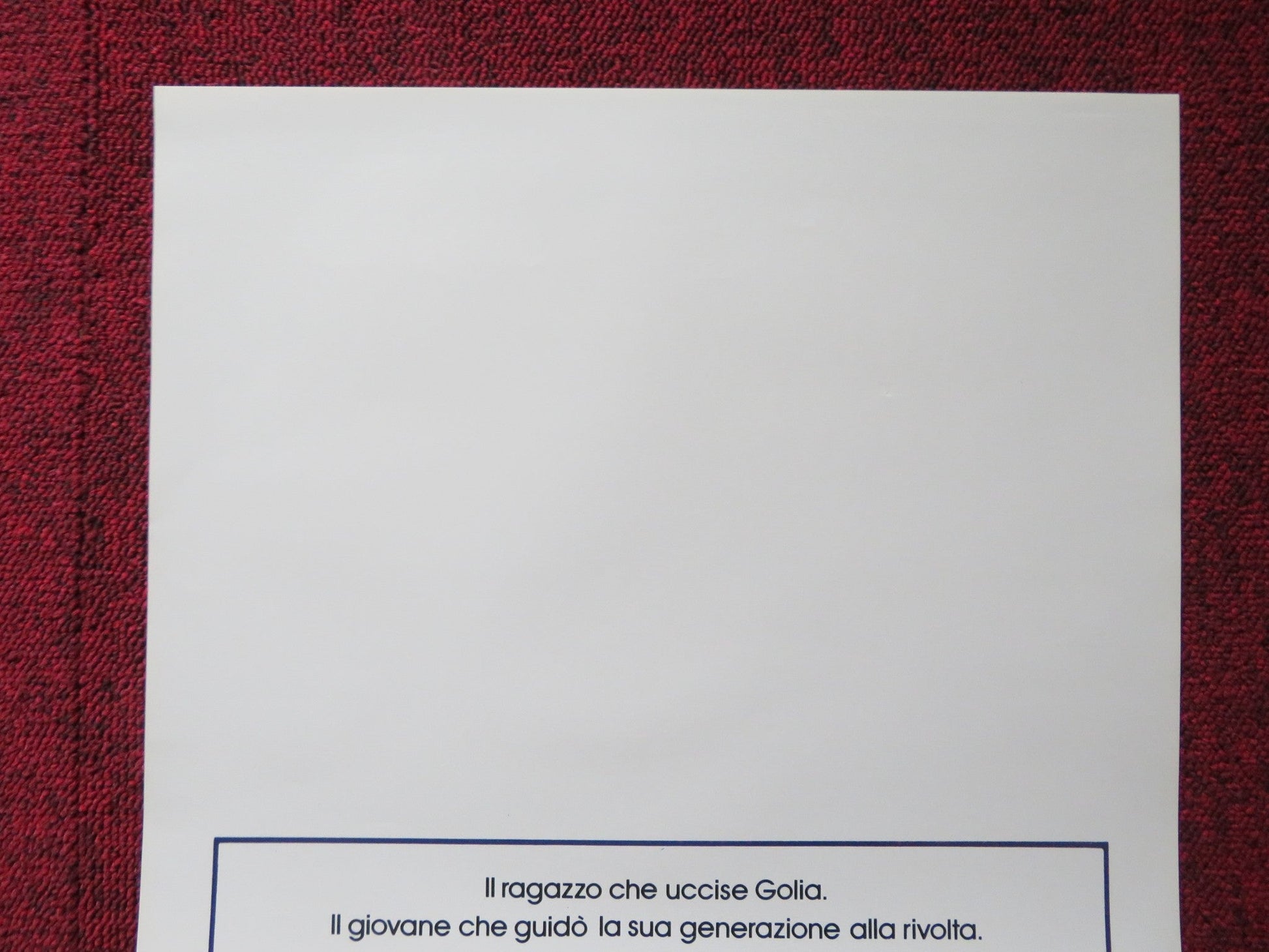 KING DAVID ITALIAN LOCANDINA POSTER RICHARD GERE ALICE KRIGE 1985 Rendezvous Cinema Movie posters