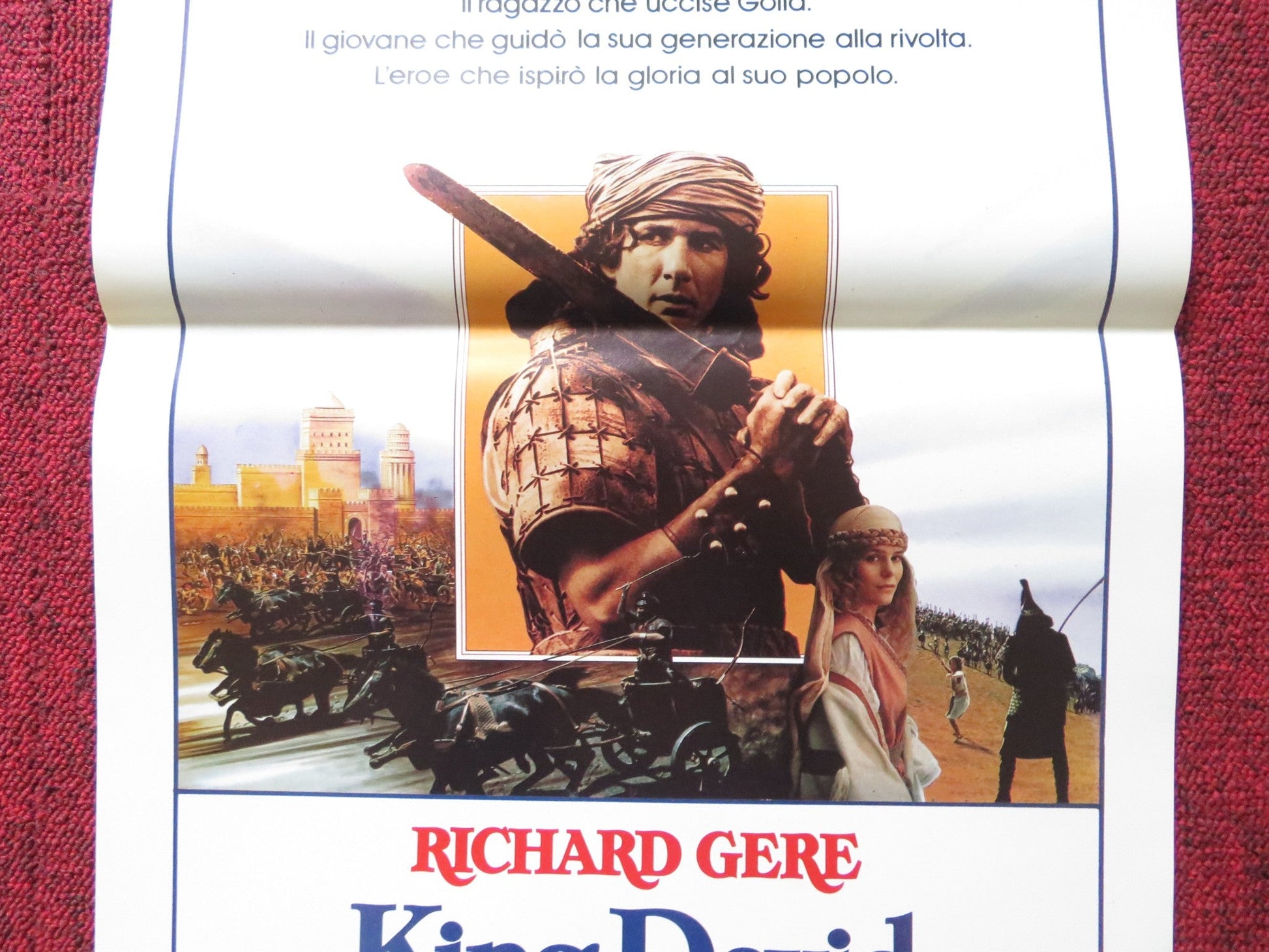 KING DAVID ITALIAN LOCANDINA POSTER RICHARD GERE ALICE KRIGE 1985 Rendezvous Cinema Movie posters