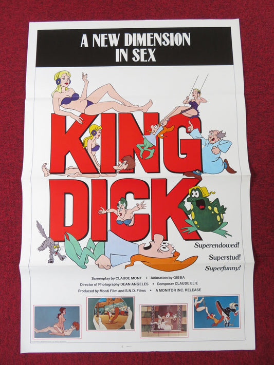 KING DICK / IL NANO E LA STREGA US TRI FOLDED ONE SHEET ROLLED POSTER 1975 Rendezvous Cinema Movie posters