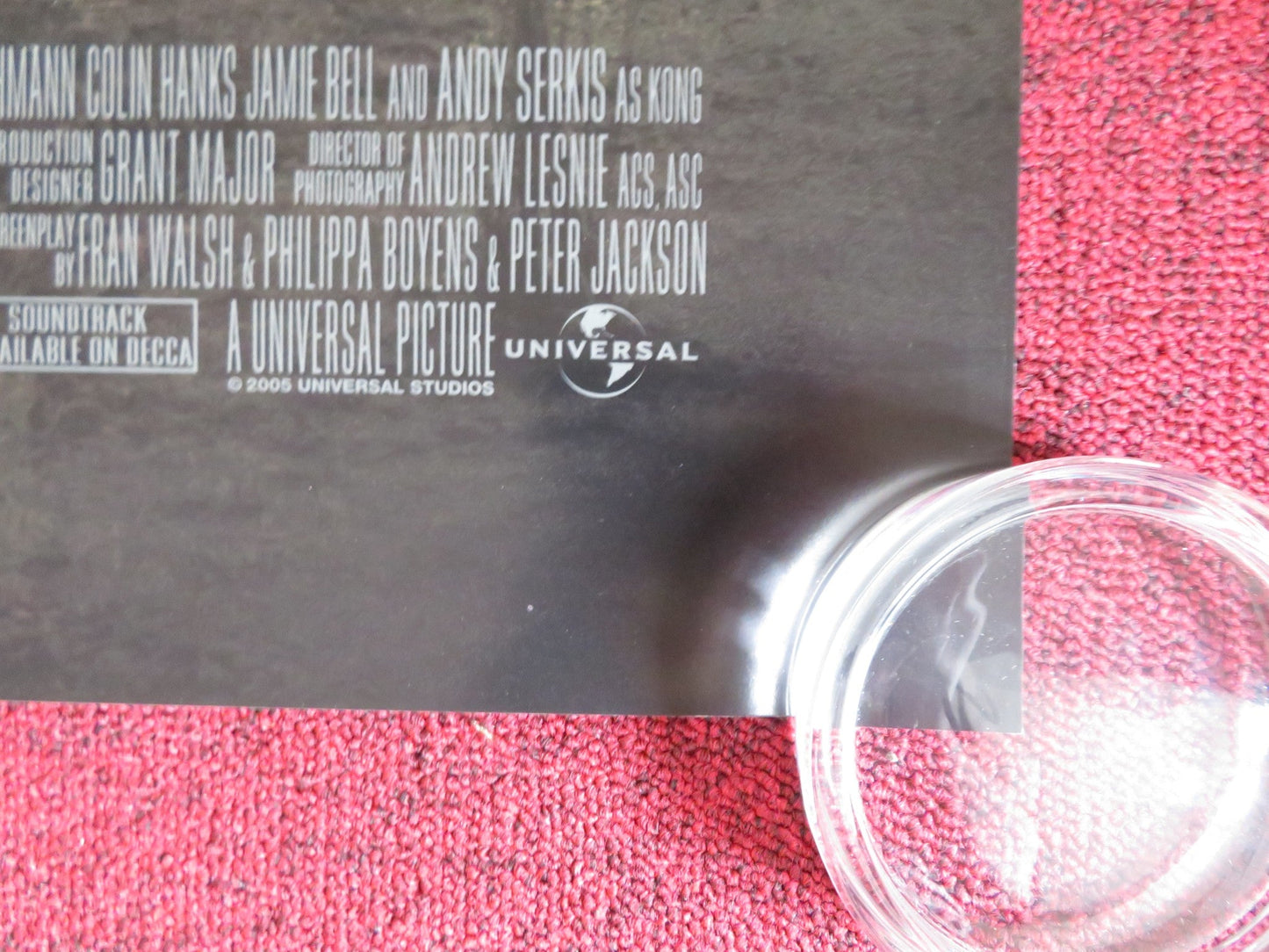 KING KONG - A US ONE SHEET ROLLED POSTER JACK BLACK NAOMI WATTS 2005 Rendezvous Cinema Movie posters