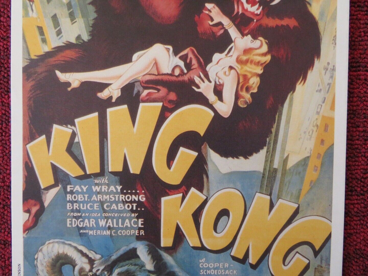 KING KONG US (15.5"x 8") REPRODUCTION PHOTO POSTER FAY WRAY ROBERT ARMSTRONG Movie posters