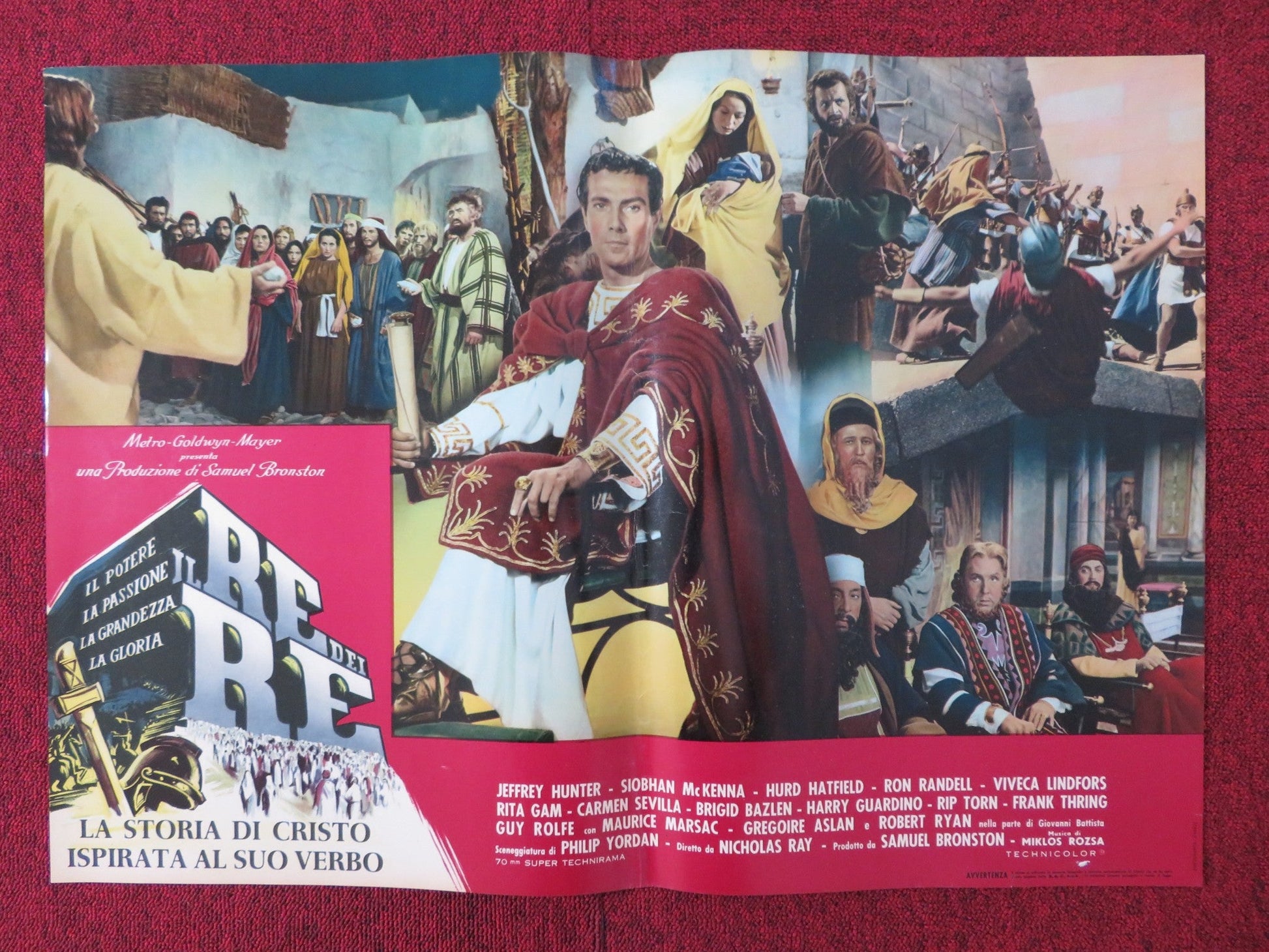 KING OF KINGS - A ITALIAN FOTOBUSTA POSTER JEFFREY HUNTER SIOBHAN MCKENNA 1961 Rendezvous Cinema Movie posters
