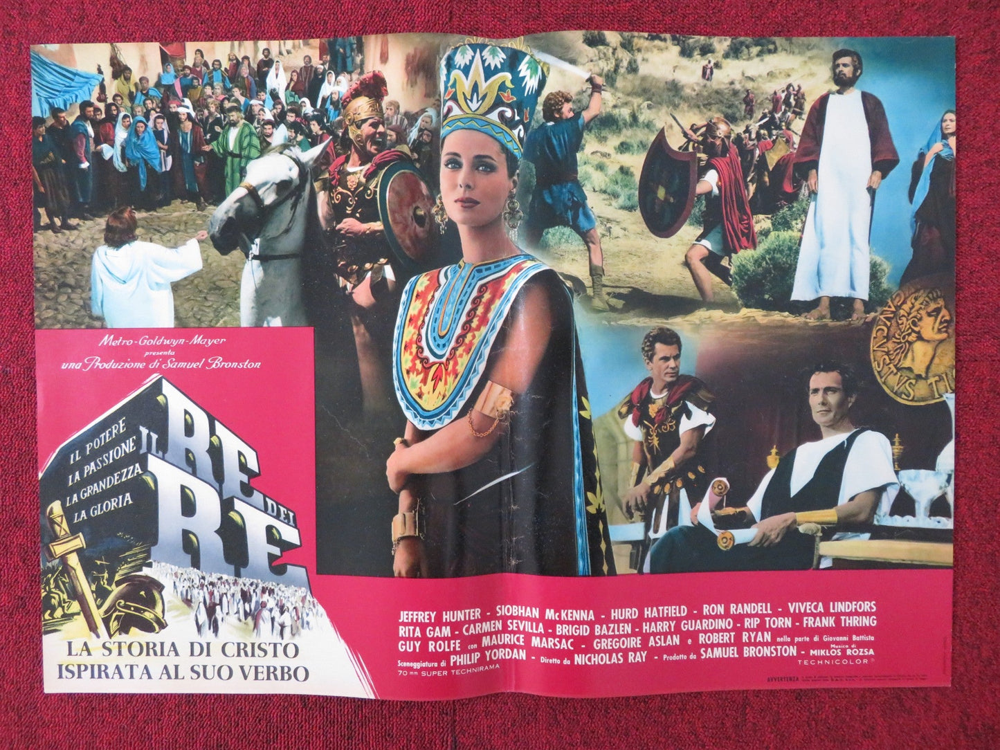KING OF KINGS - C ITALIAN FOTOBUSTA POSTER JEFFREY HUNTER SIOBHAN MCKENNA 1961 Rendezvous Cinema Movie posters