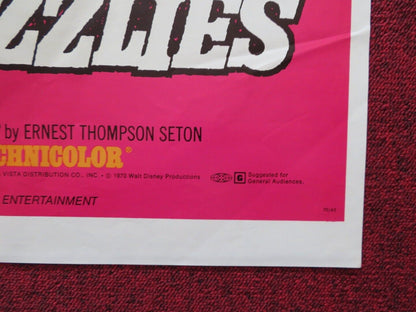 KING OF THE GRIZZLIES USA ONE SHEET FOLDED POSTER DISNEY JOHN YESNO 1970 Movie posters