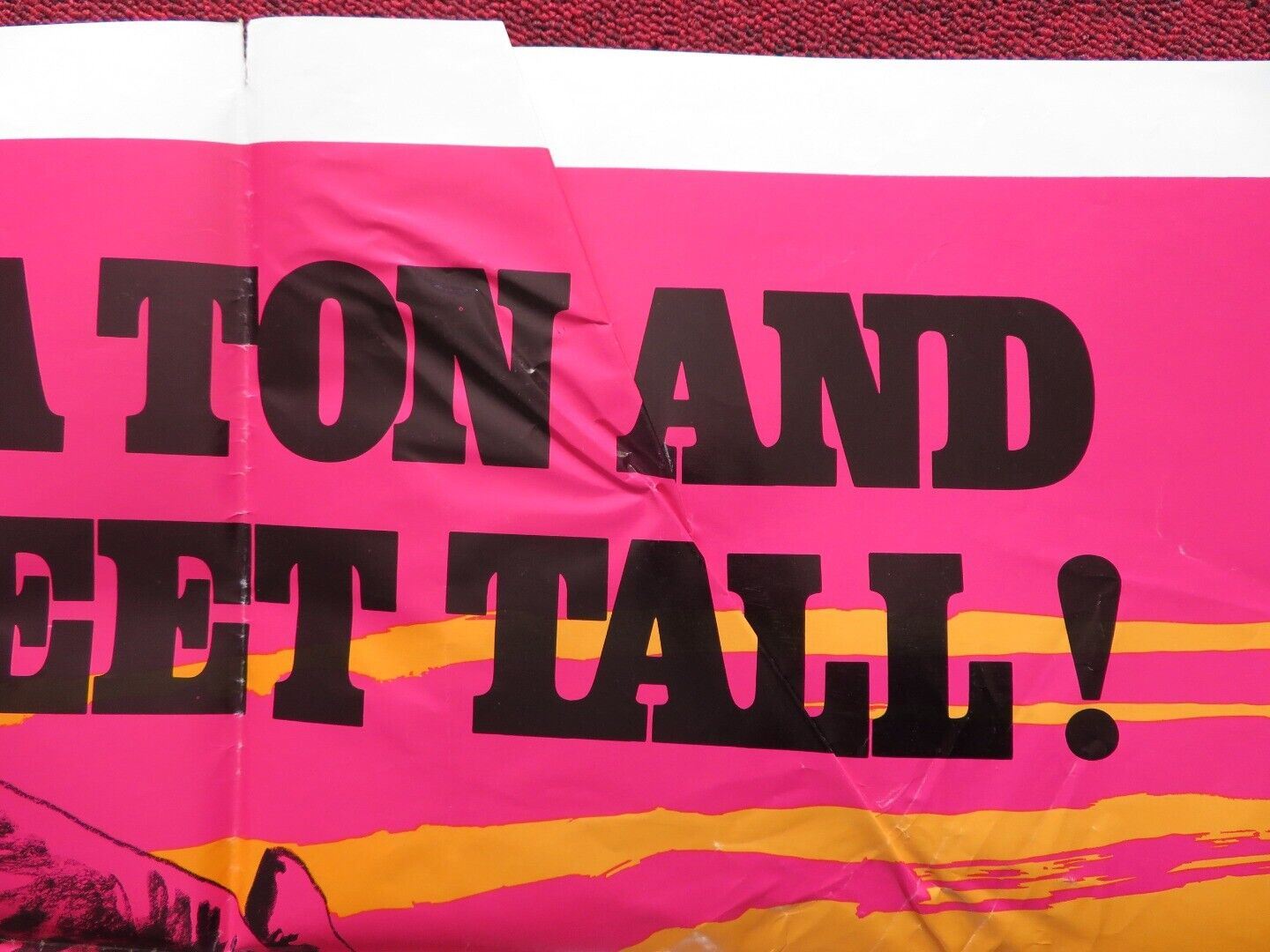 KING OF THE GRIZZLIES USA ONE SHEET FOLDED POSTER DISNEY JOHN YESNO 1970 Movie posters