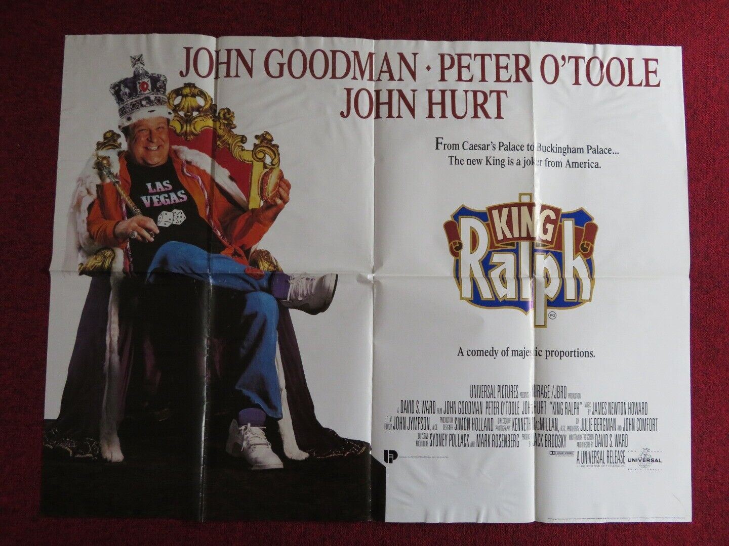 KING RALPH UK QUAD POSTER JOHN GOODMAN PETER O'TOOLE 1991 - Rendezvous Cinema