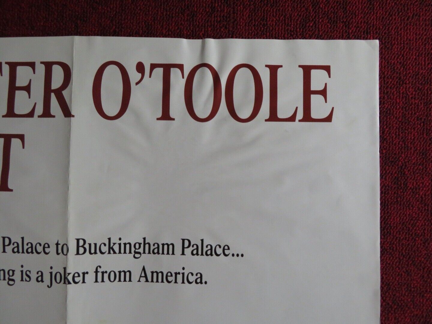 KING RALPH UK QUAD POSTER JOHN GOODMAN PETER O'TOOLE 1991 - Rendezvous Cinema