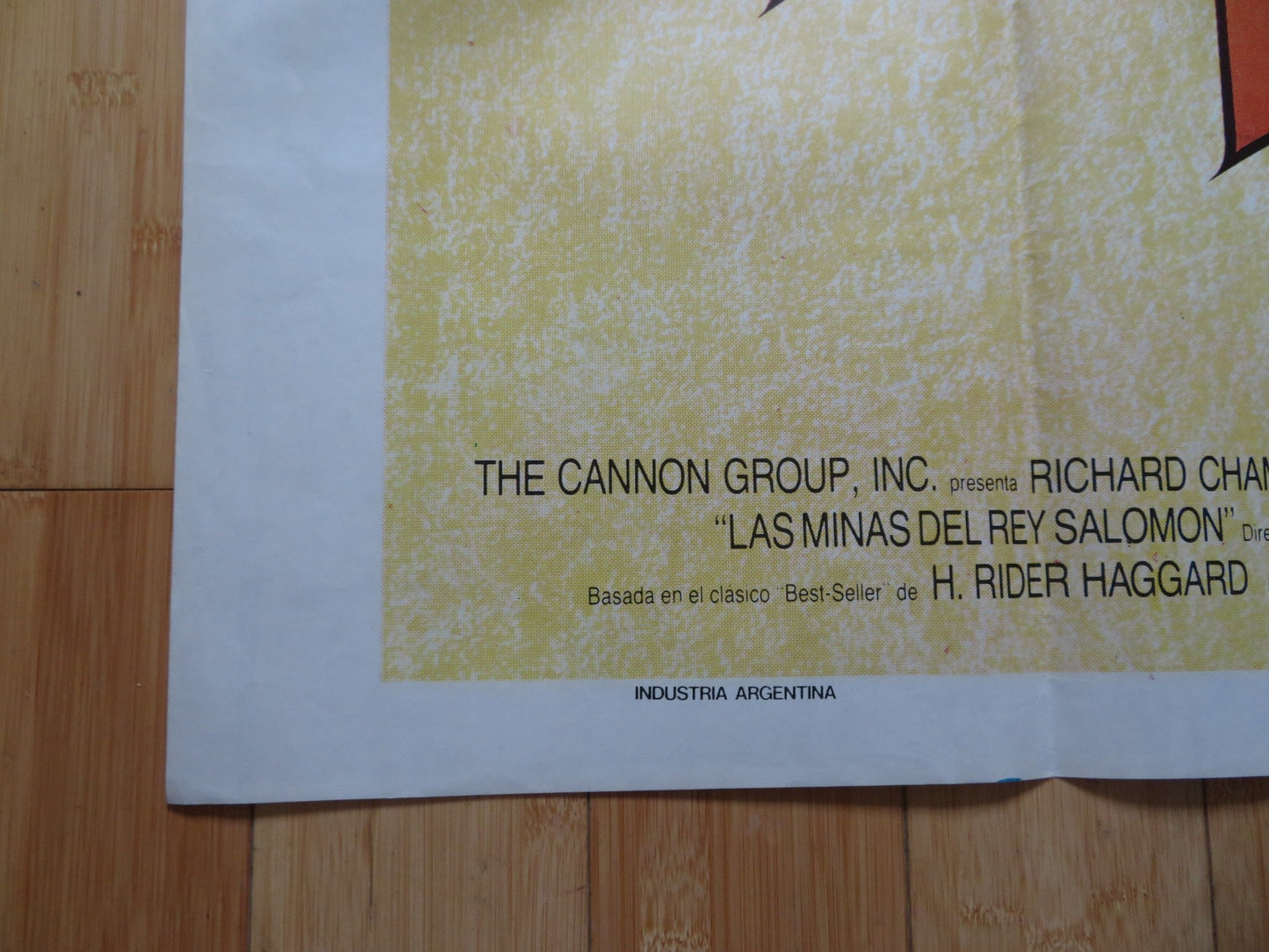 KING SOLOMON'S MINES - CANNON ARGENTINEAN POSTER RICHARD CHAMBERLAIN 1985 Rendezvous Cinema Movie posters