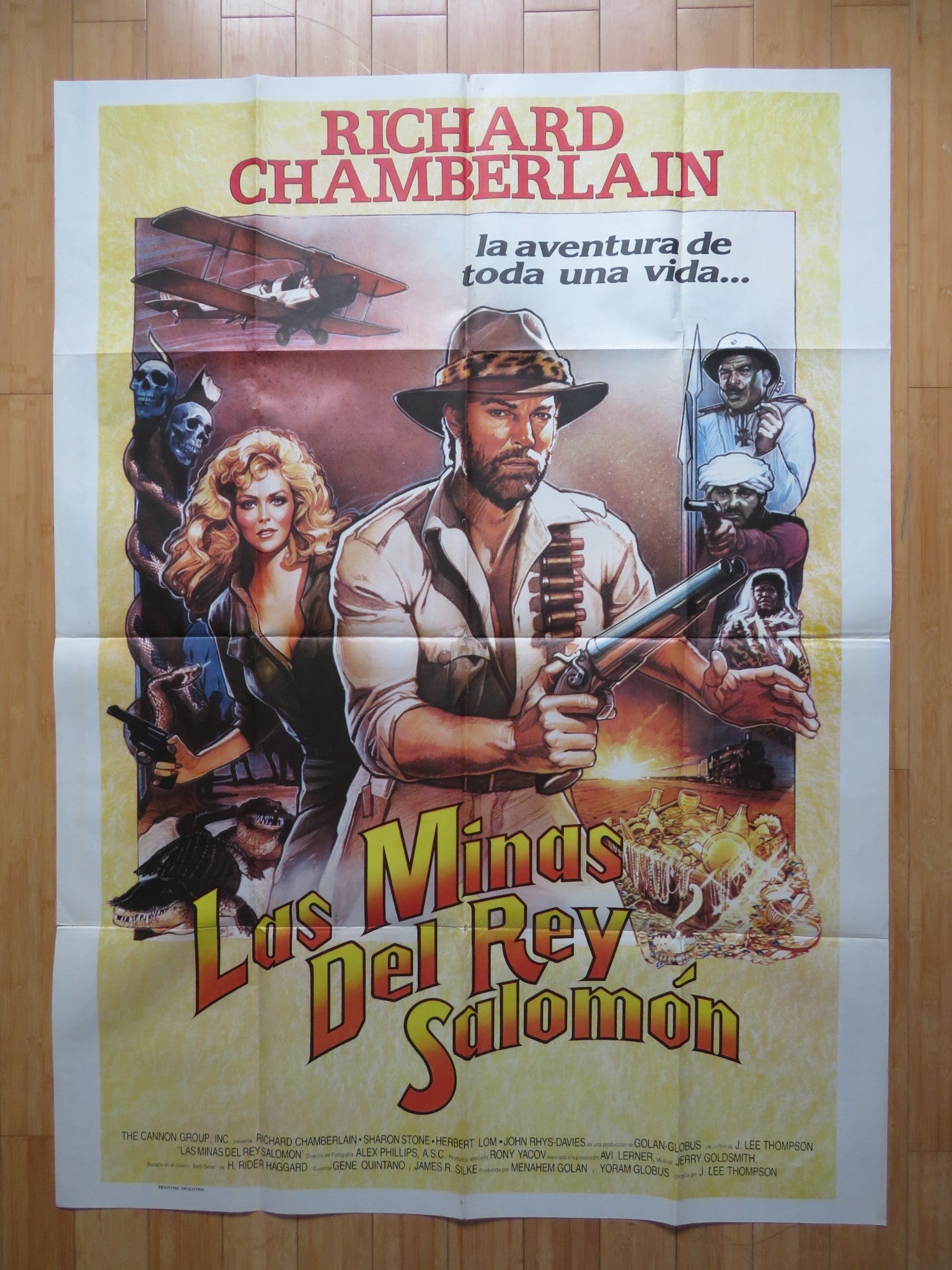 KING SOLOMON'S MINES - CANNON ARGENTINEAN POSTER RICHARD CHAMBERLAIN 1985 Rendezvous Cinema Movie posters