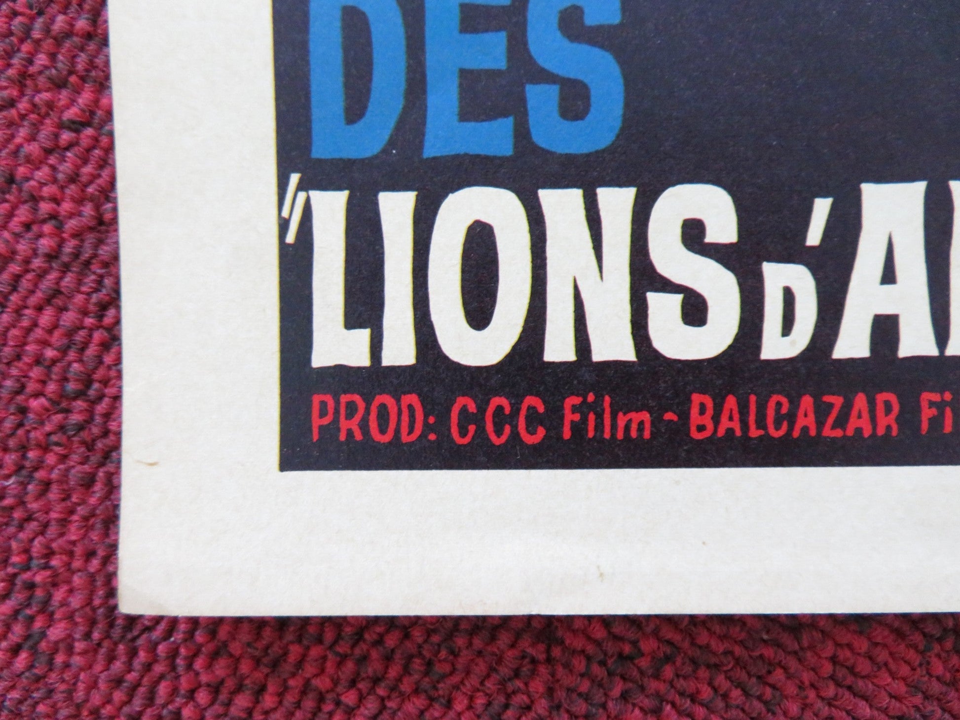 KINGDOM OF THE SILVER LION BELGIUM POSTER LEX BARKER MARIE VERSINI 1965 Rendezvous Cinema Movie posters