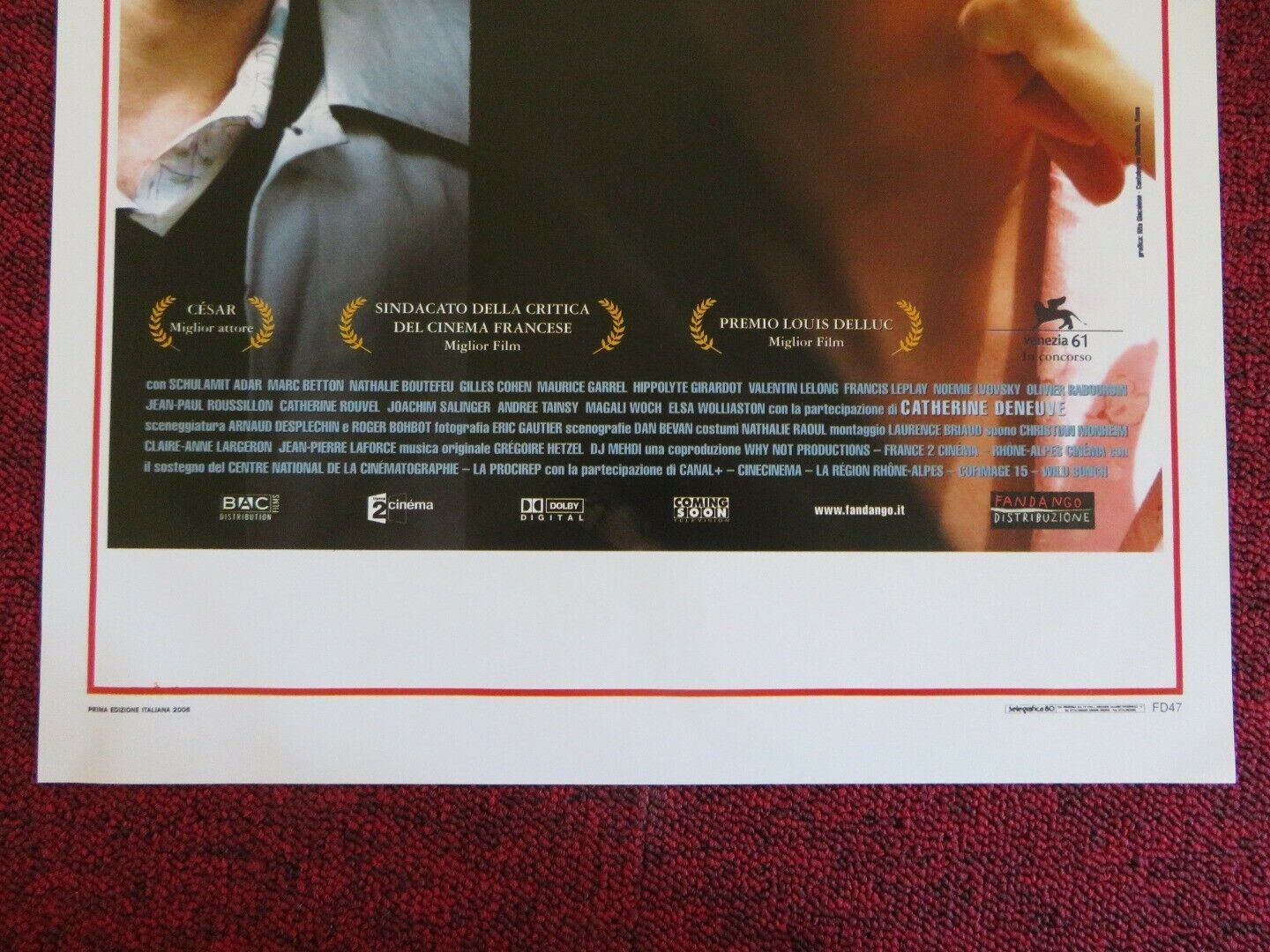 KINGS AND QUEEN ITALIAN LOCANDINA (27.5"x13") POSTER EMMANUELLE DEVOS 2004 - Rendezvous Cinema