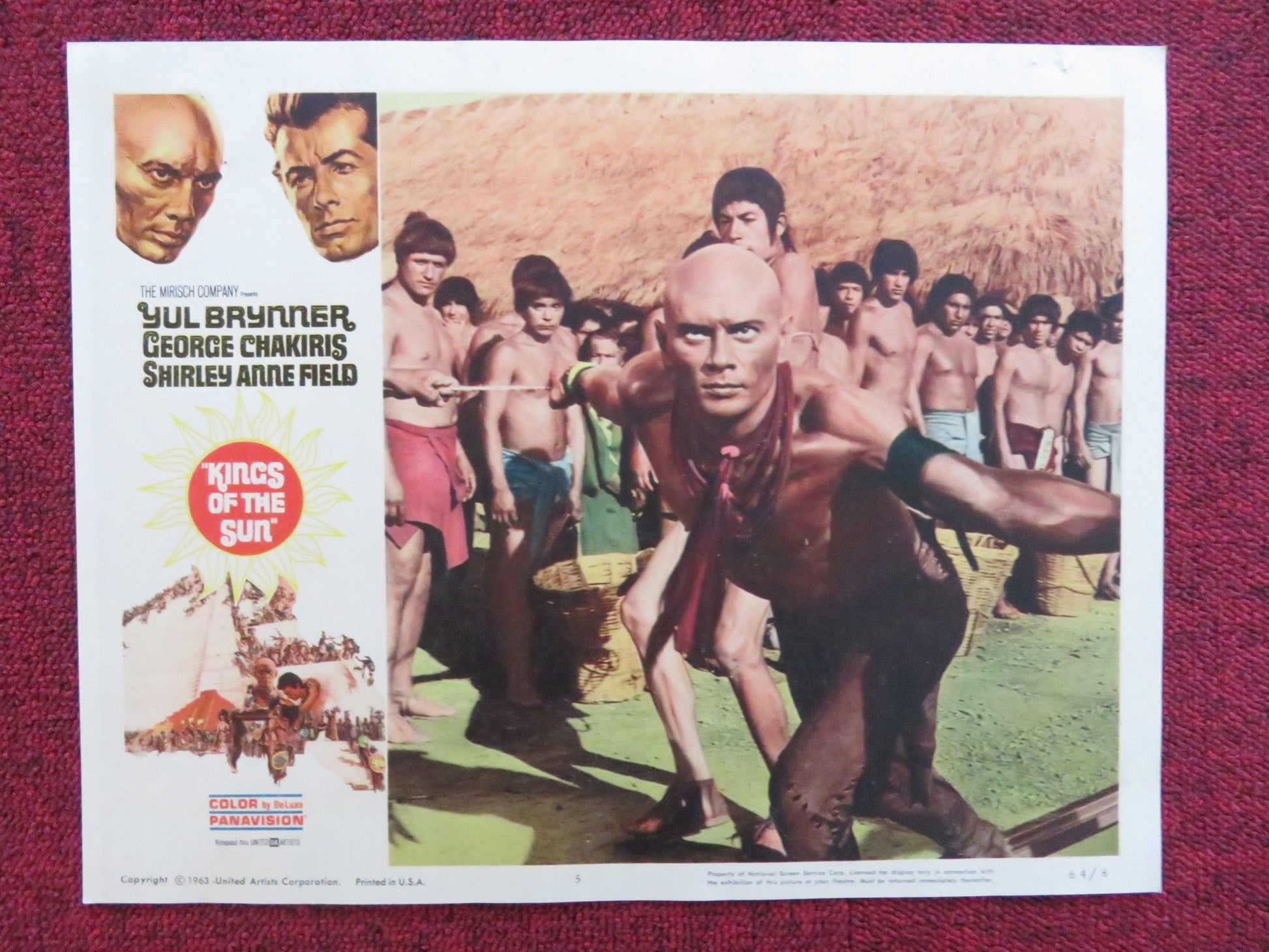 KINGS OF THE SUN US LOBBY CARD FULL SET YUL BRYNNER GEORGE CHAKIRIS 1963 Rendezvous Cinema Movie posters