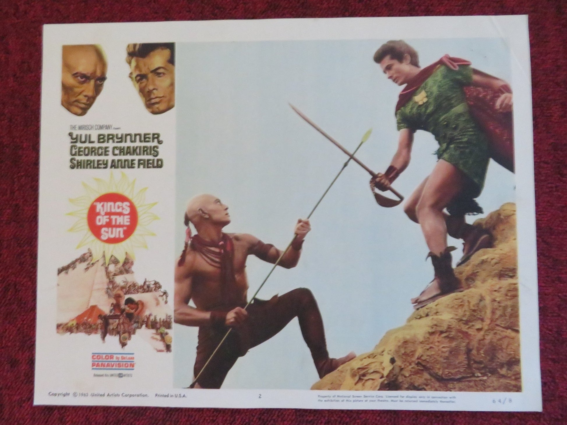 KINGS OF THE SUN US LOBBY CARD FULL SET YUL BRYNNER GEORGE CHAKIRIS 1963 Rendezvous Cinema Movie posters