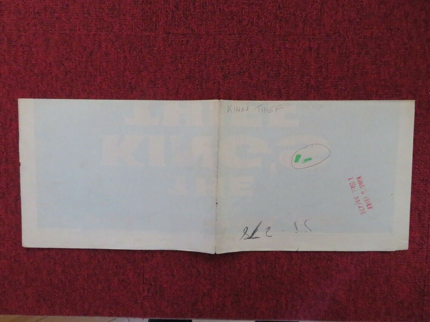 KINGS THIEF FOLDED US ONE SHEET POSTER ANN BLYTH DAVID NIVEN ROGER MOORE 1955 Movie posters