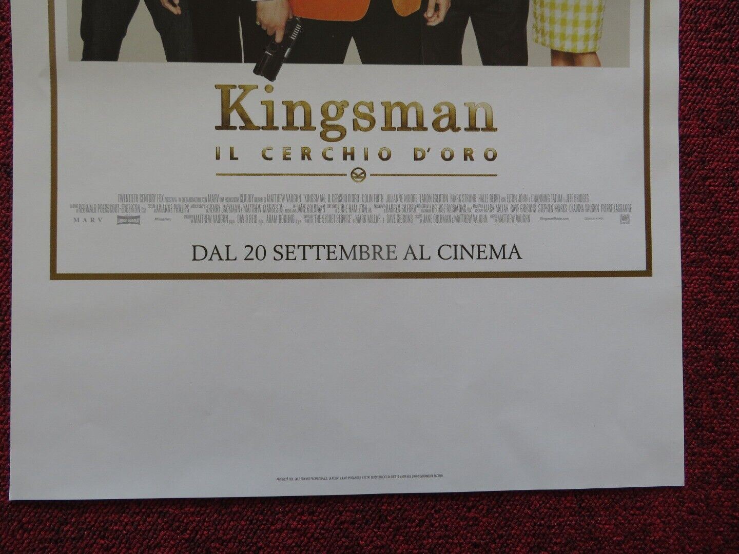 KINGSMAN: THE GOLDEN CIRCLE ITALIAN LOCANDINA (27"x13") POSTER C FIRTH 2017 - Rendezvous Cinema