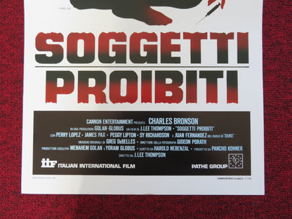 KINJITE: FORBIDDEN SUBJECTS ITALIAN LOCANDINA POSTER CHARLES BRONSON 1990 Rendezvous Cinema Movie posters