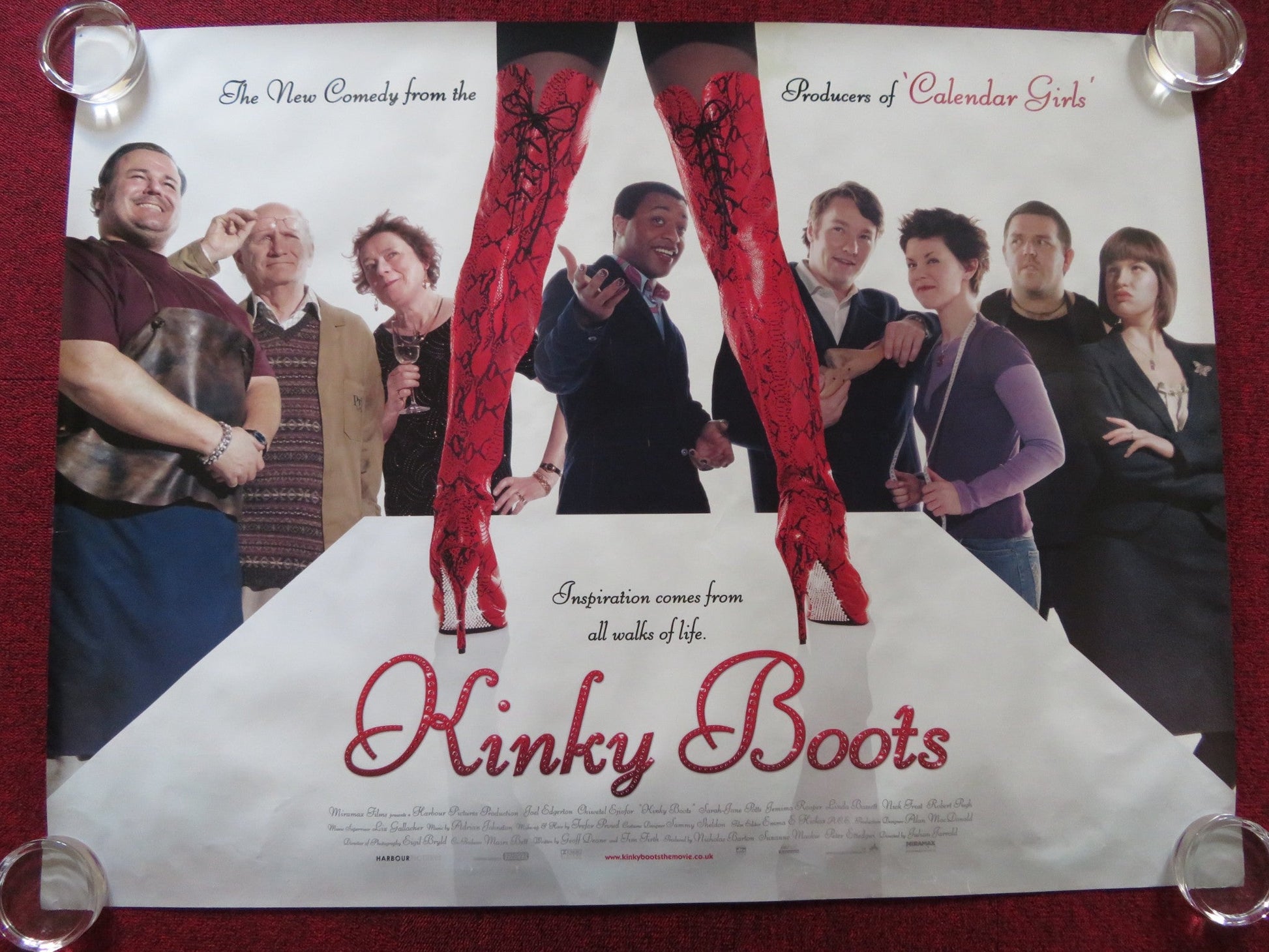 KINKY BOOTS UK QUAD (30"x 40") ROLLED POSTER JOEL EDGERTON CHIWETEL EJIOFOR 2005 Rendezvous Cinema Movie posters