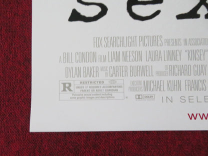 KINSEY US ONE SHEET ROLLED POSTER LIAM NEESON LAURA LINNEY 2004 Rendezvous Cinema Movie posters