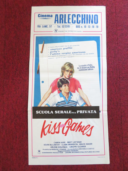 KISS GAMES ITALIAN LOCANDINA POSTER CAREN KAYE MATT LATTANZI 1983 Rendezvous Cinema Movie posters