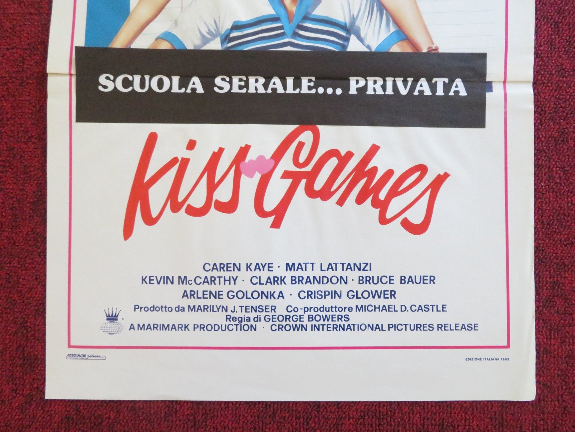 KISS GAMES ITALIAN LOCANDINA POSTER CAREN KAYE MATT LATTANZI 1983 Rendezvous Cinema Movie posters