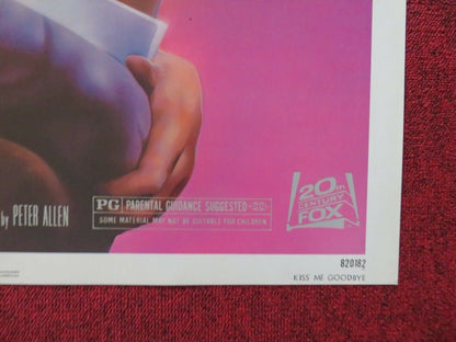 KISS ME GOODBYE FOLDED US ONE SHEET POSTER SALLY FIELD JAMES CAAN 1982 Movie posters