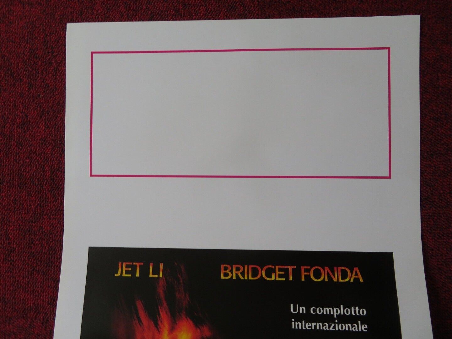 KISS OF THE DRAGON ITALIAN LOCANDINA (27.5"x13") POSTER JET LI B FONDA 1987 Movie posters