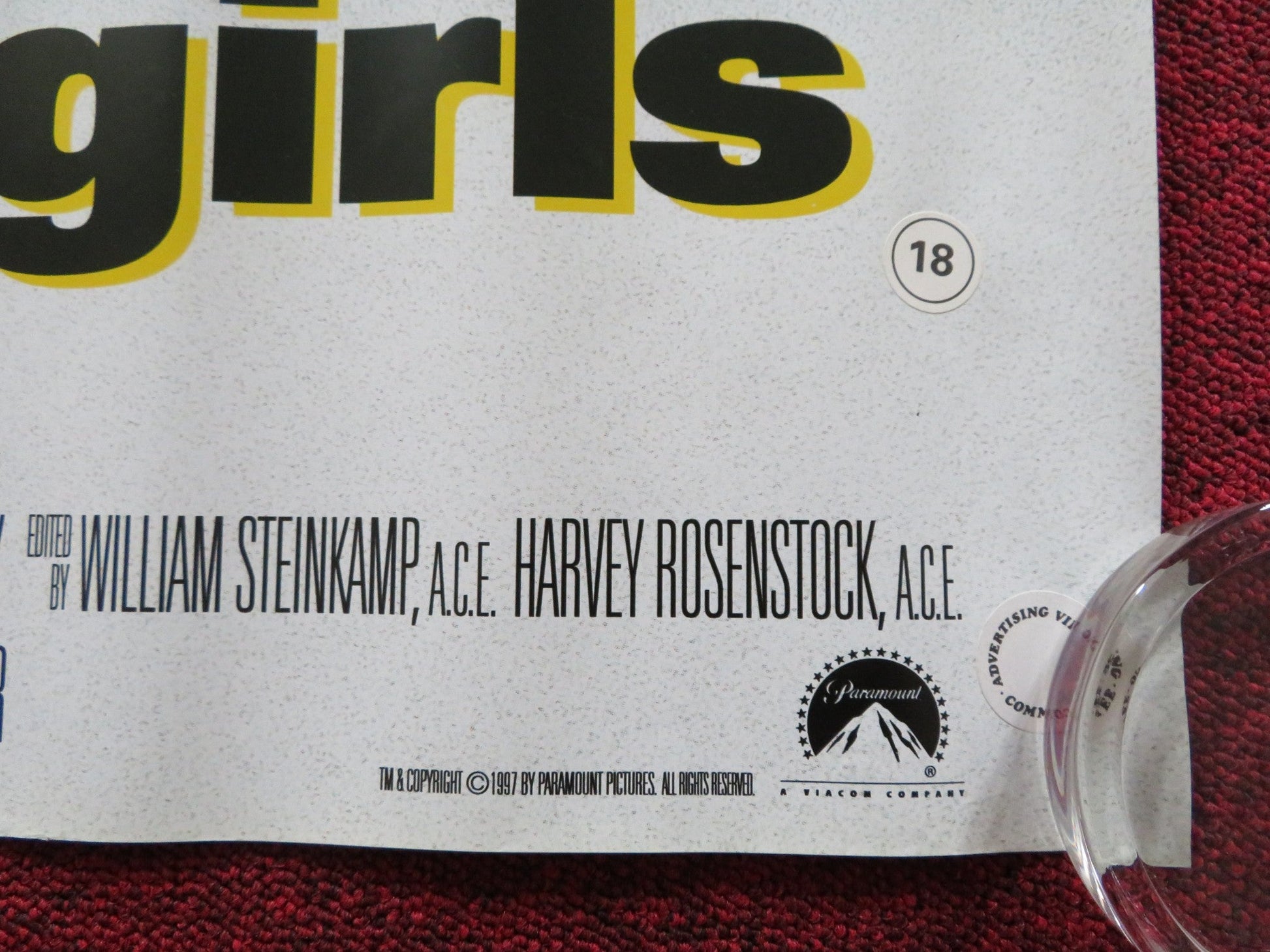 KISS THE GIRLS UK QUAD (30"x 40") ROLLED POSTER MORGAN FREEMAN ASHLEY JUDD 1997 Rendezvous Cinema Movie posters