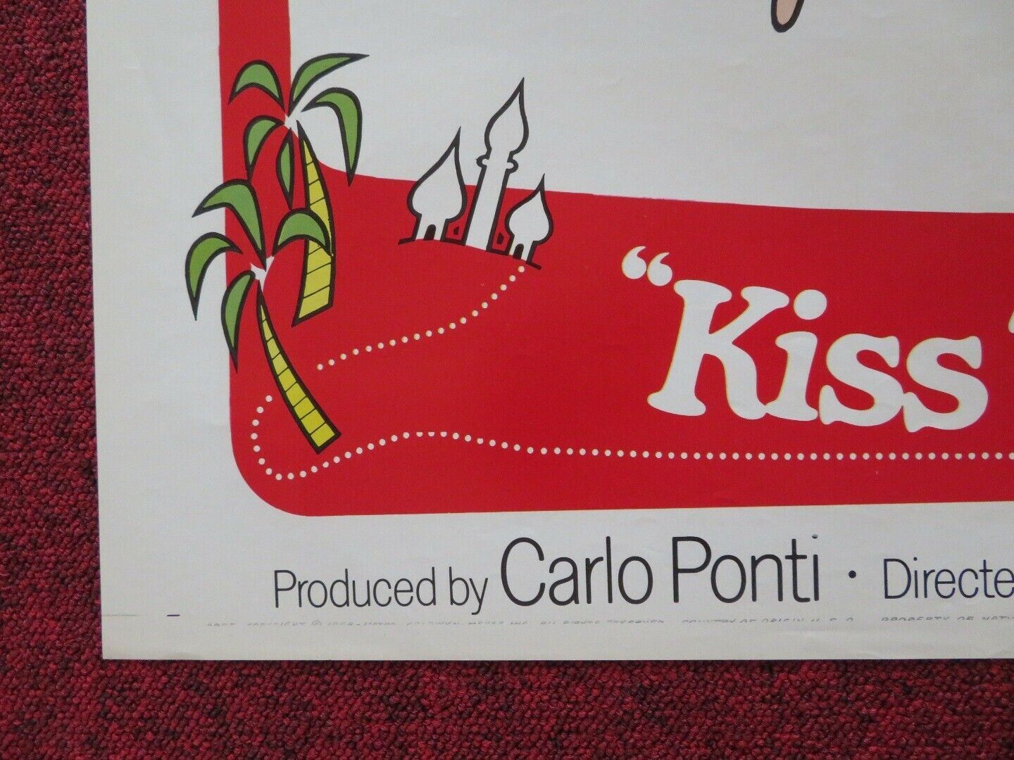 KISS THE OTHER SHEIK / Oggi, domani, dopodomani FOLDED US ONE SHEET POSTER 1965 Rendezvous Cinema Movie posters