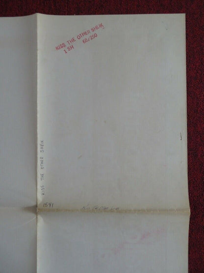 KISS THE OTHER SHEIK / Oggi, domani, dopodomani FOLDED US ONE SHEET POSTER 1965 Rendezvous Cinema Movie posters